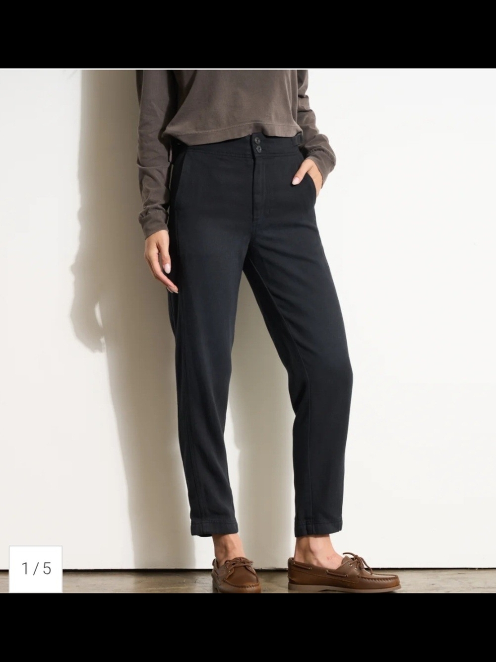 Rowan Odell Drape Denim Twill Womens Pants Black Sz 29